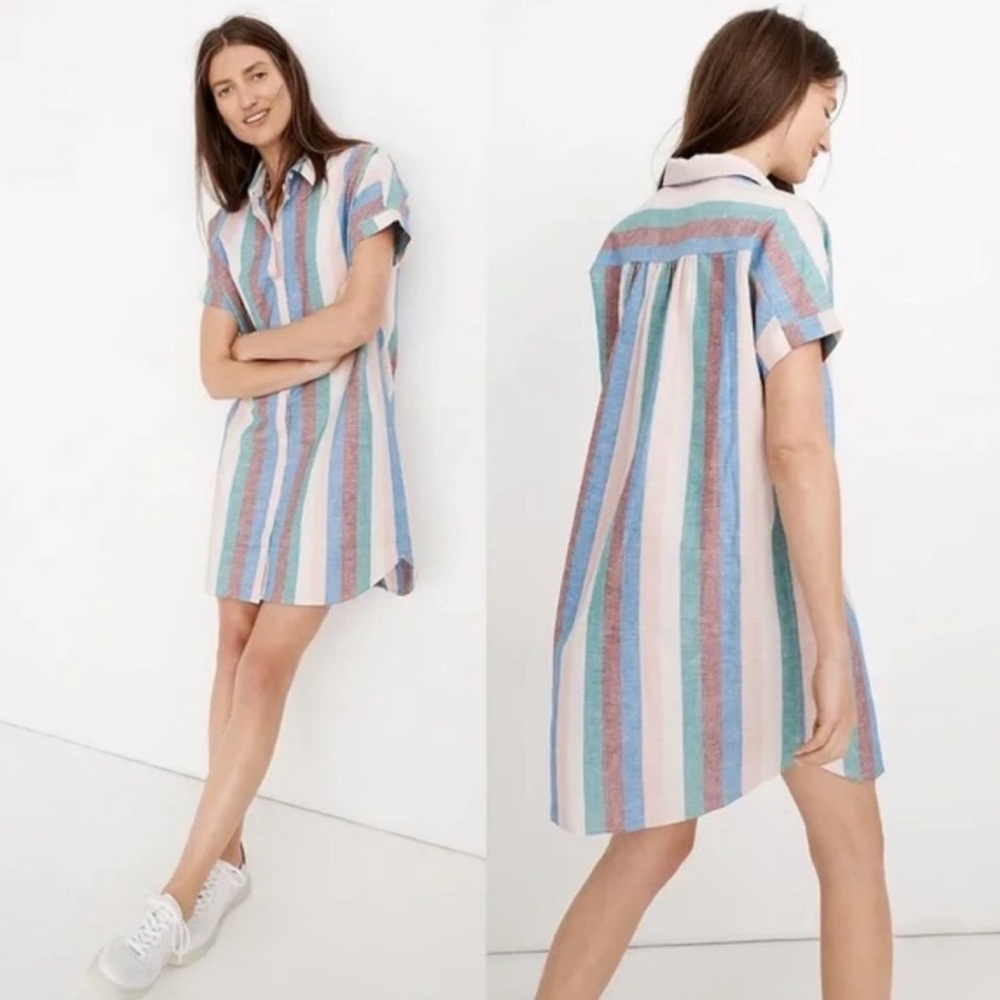 MEDIUM Madewell Central Shirtdress in Flagstaff Stripe